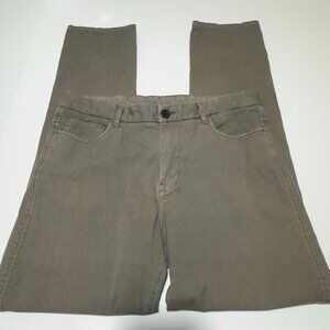 Buck Mason 5-Pocket Chino Straight Pants Mens 32 Gray Cotton Stretch Canvas